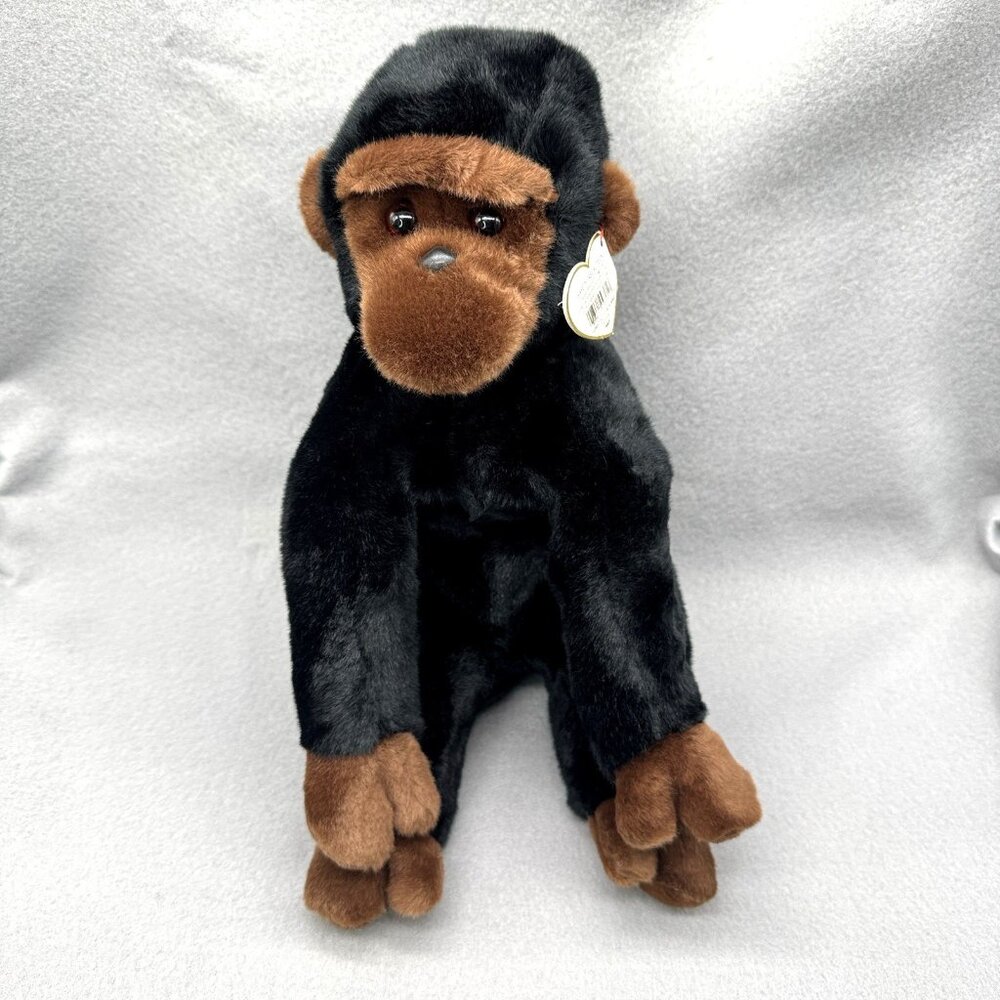 Vintage Congo Gorilla Black Plush Stuffed Animal TY Beanie Buddies 1999 12" - Picture 2 of 11